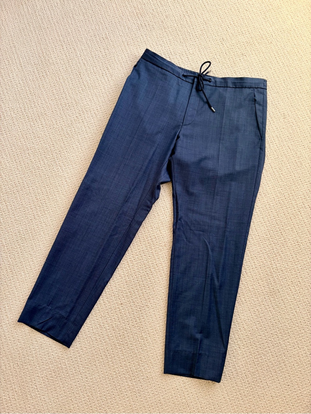 Men's BOSS Navy Drawstring Dress Pants 34R